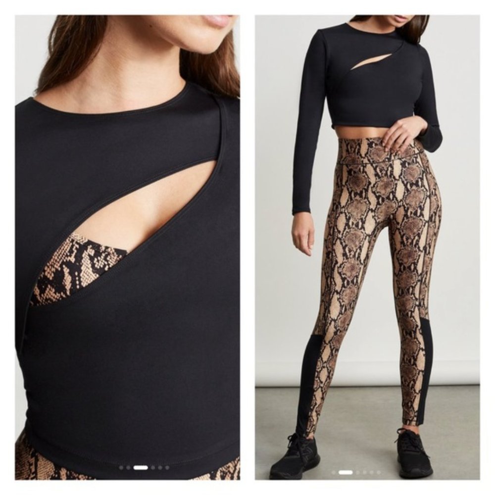 A.L.C. Black Cutout Crop Top